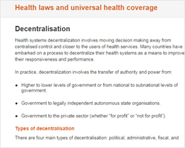 Health Laws and Universal Health 