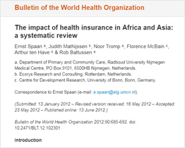 Impact of Health Insurance